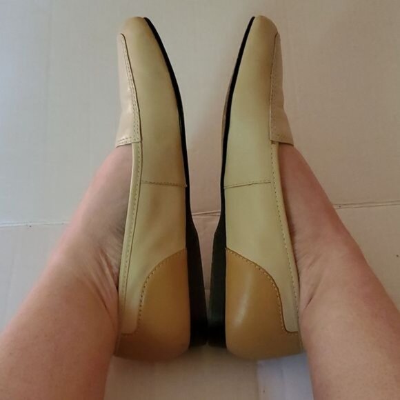 Flats Loafers Slip On Shoes Enzo Angiolini Leather Cream Tan Women's WOMAN'S 7M - Picture 5 of 15